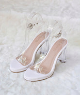 Laydeez Round Toe Glass Heels